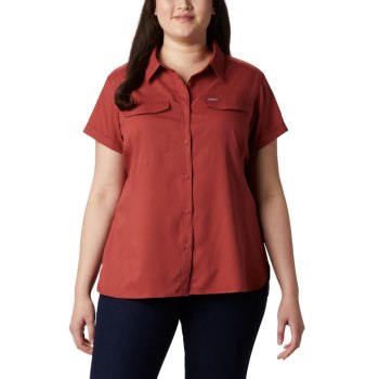 Columbia Silver Ridge Lite Short Sleeve Plus Size, Camisa Rojos Para Mujer | 362807-BGJ